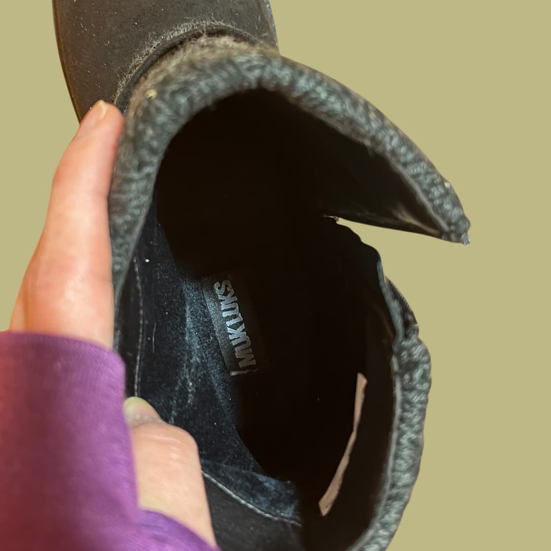 풀박! 무크룩스 니트 벨트 부츠 블랙 상품이미지6