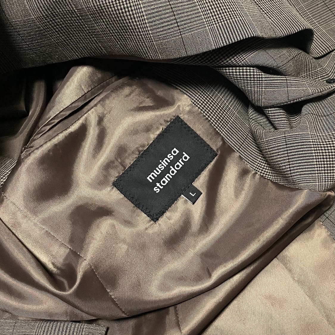 무신사스탠다드 체크 패턴 블레이저 상품이미지5