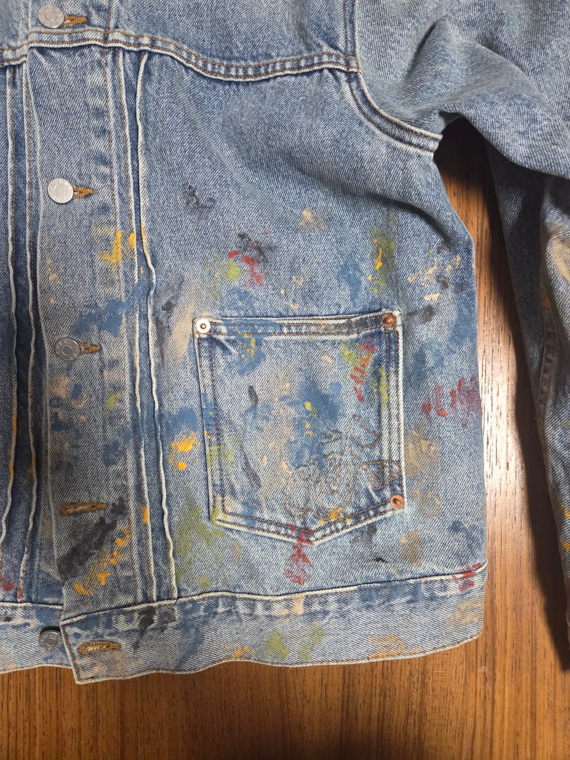 Cherry L.A. 페인팅 데님 트러커 자켓 상품이미지3