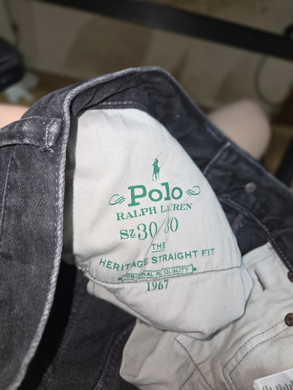 폴로 데님 흑청 스트레이트핏 상품이미지4