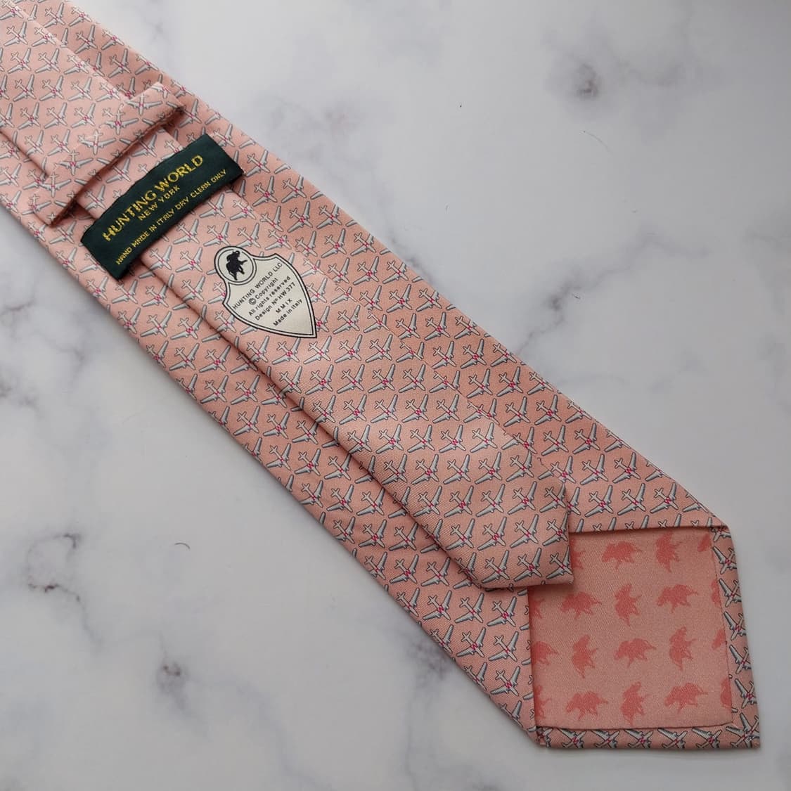 헌팅월드 실크 피치 비행기 모티브 넥타이 8.7cm A+등급 K1258
 상품이미지7