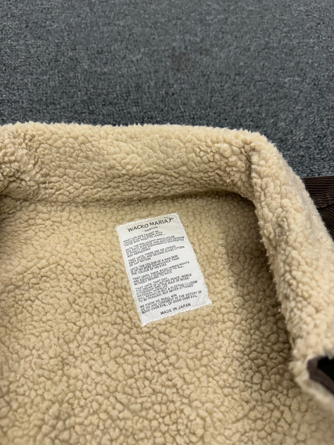 M) 와코마리아 브라운 트러커 자켓 양털 코듀로이 자켓 상품이미지5