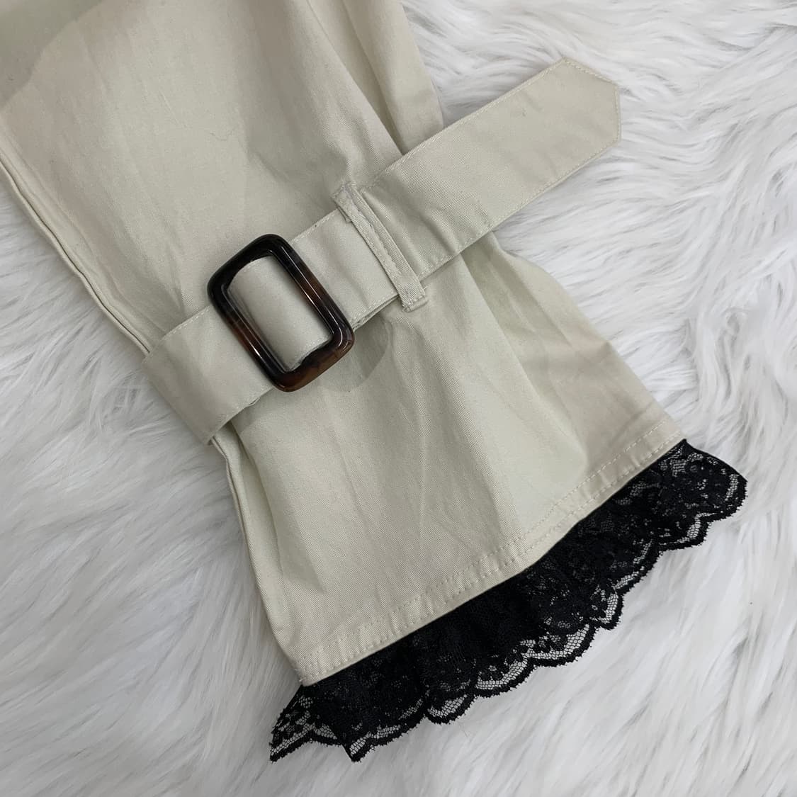 일본 빈티지 &.NOSTALGIA 튈스커트 일체형 트렌치 코트 1708 상품이미지5