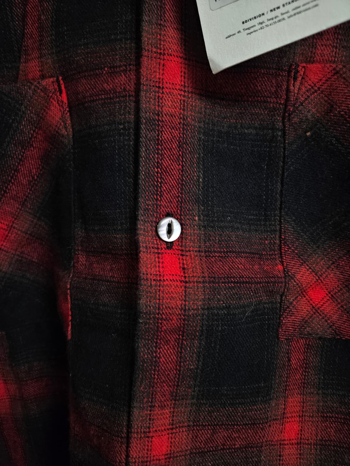 8DIVISION 오픈 카라 체크 셔츠 M 상품이미지4