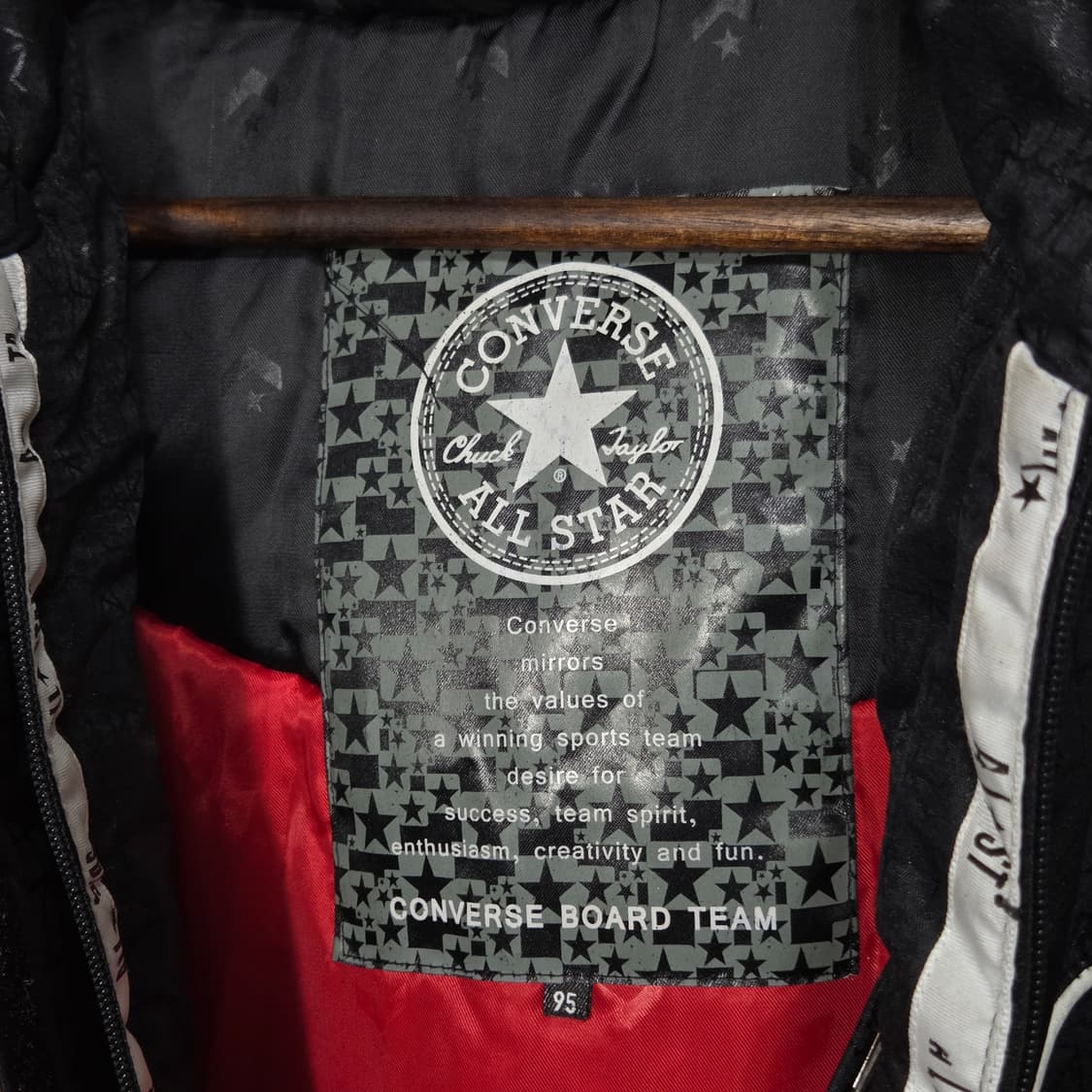 컨버스 올 스타 자수 별 패턴 후드 패딩 점퍼 상품이미지9