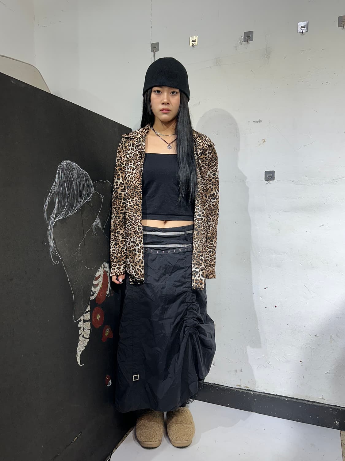 Jpn 일본빈티지 레오파드 호피 오버핏 셔츠 자켓 L  상품이미지3