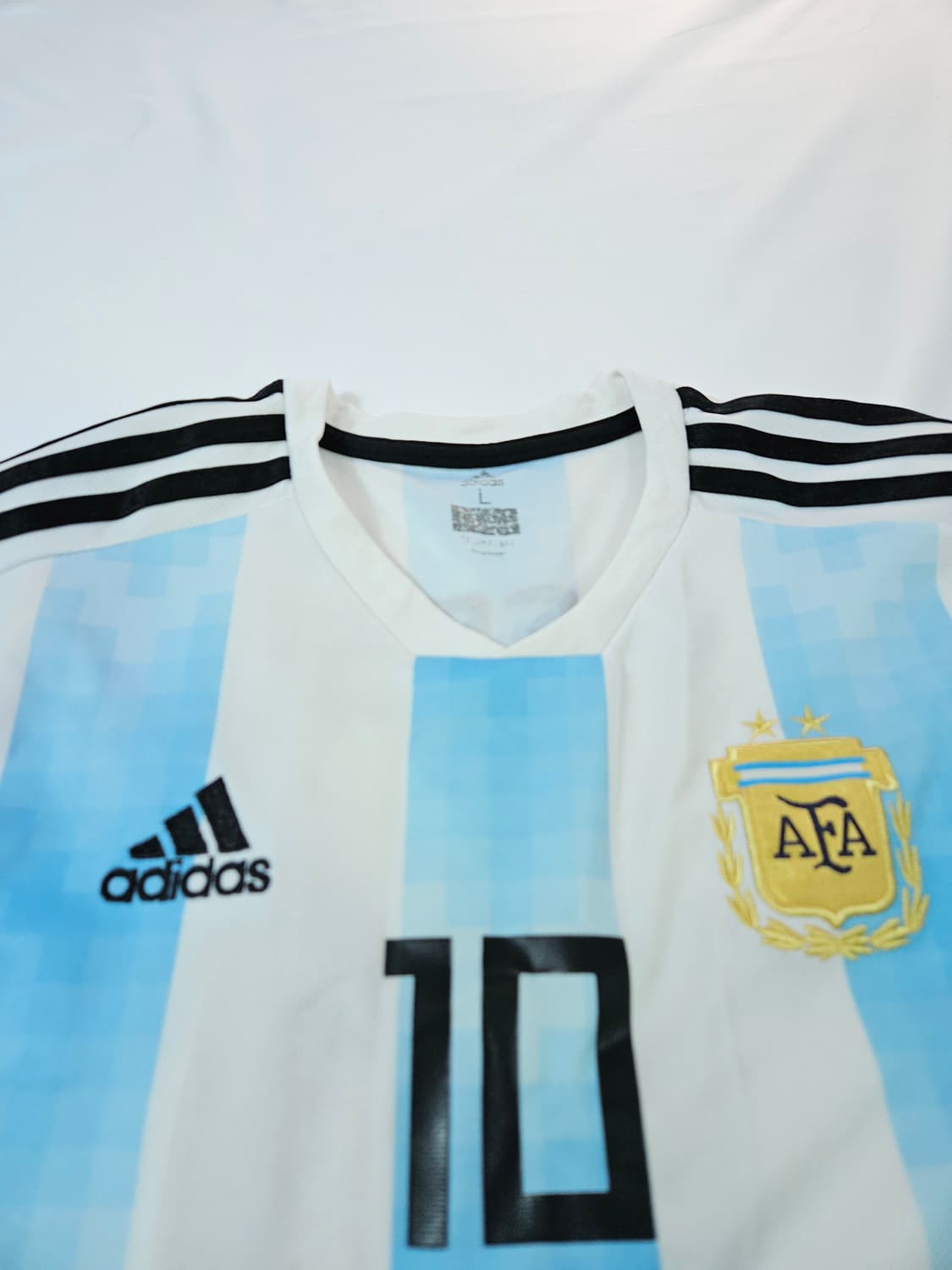 18-19 아르헨티나 국대 메시 유니폼 져지 정품 L 상품이미지2