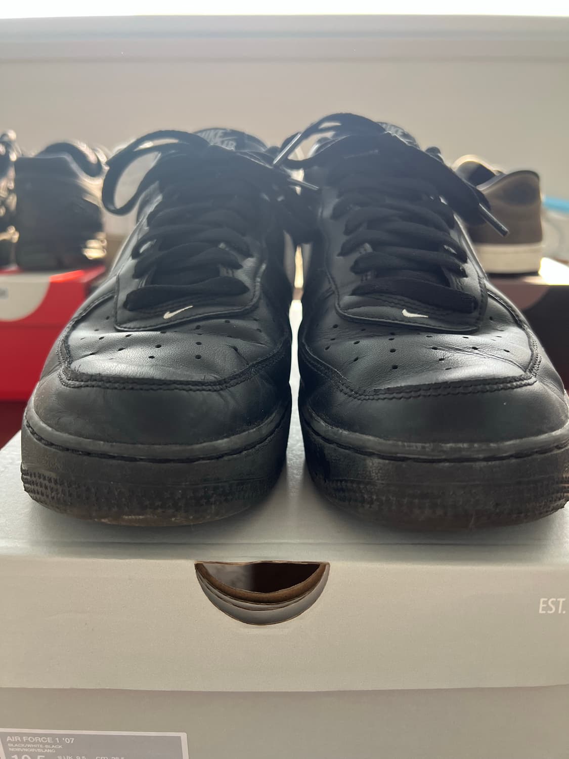 나이키 에어포스 블랙 화이트 285 상품이미지7