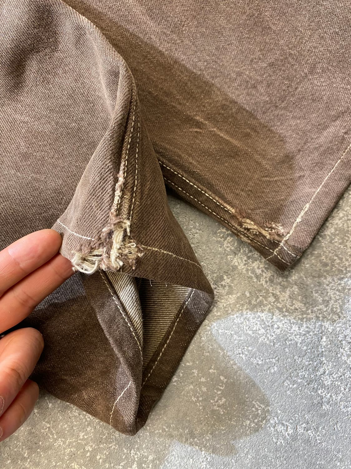 [36] 00s Levi's 501 리바이스 브라운 워시드 데님팬츠 상품이미지3