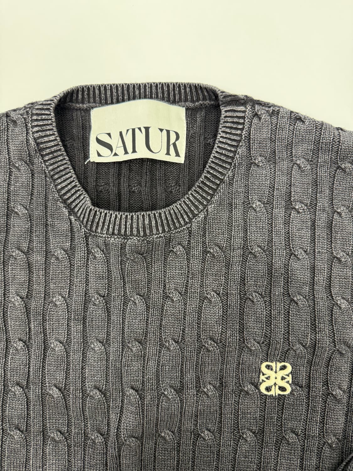 세터 SATUR 케이블 니트 스웨터 xl 상품이미지6