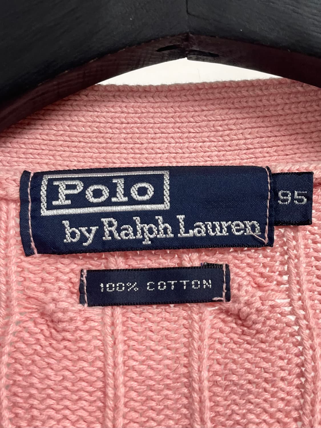 폴로 랄프로렌 파스텔 핑크 케이블 니트 가디건 (on.541) 상품이미지5