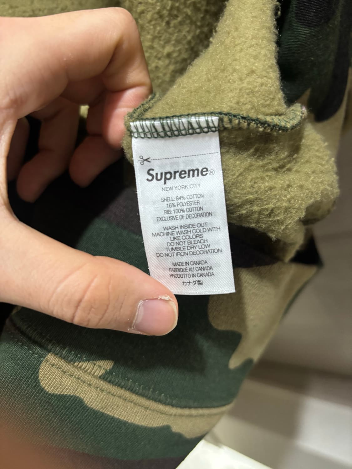 슈프림 컬리지에이트 아플리케 카모 후드집업 M 상품이미지4