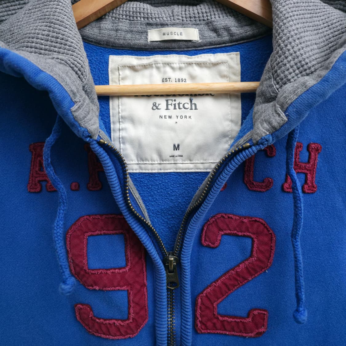 [M] 아베크롬비 블루 후드집업 상품이미지4