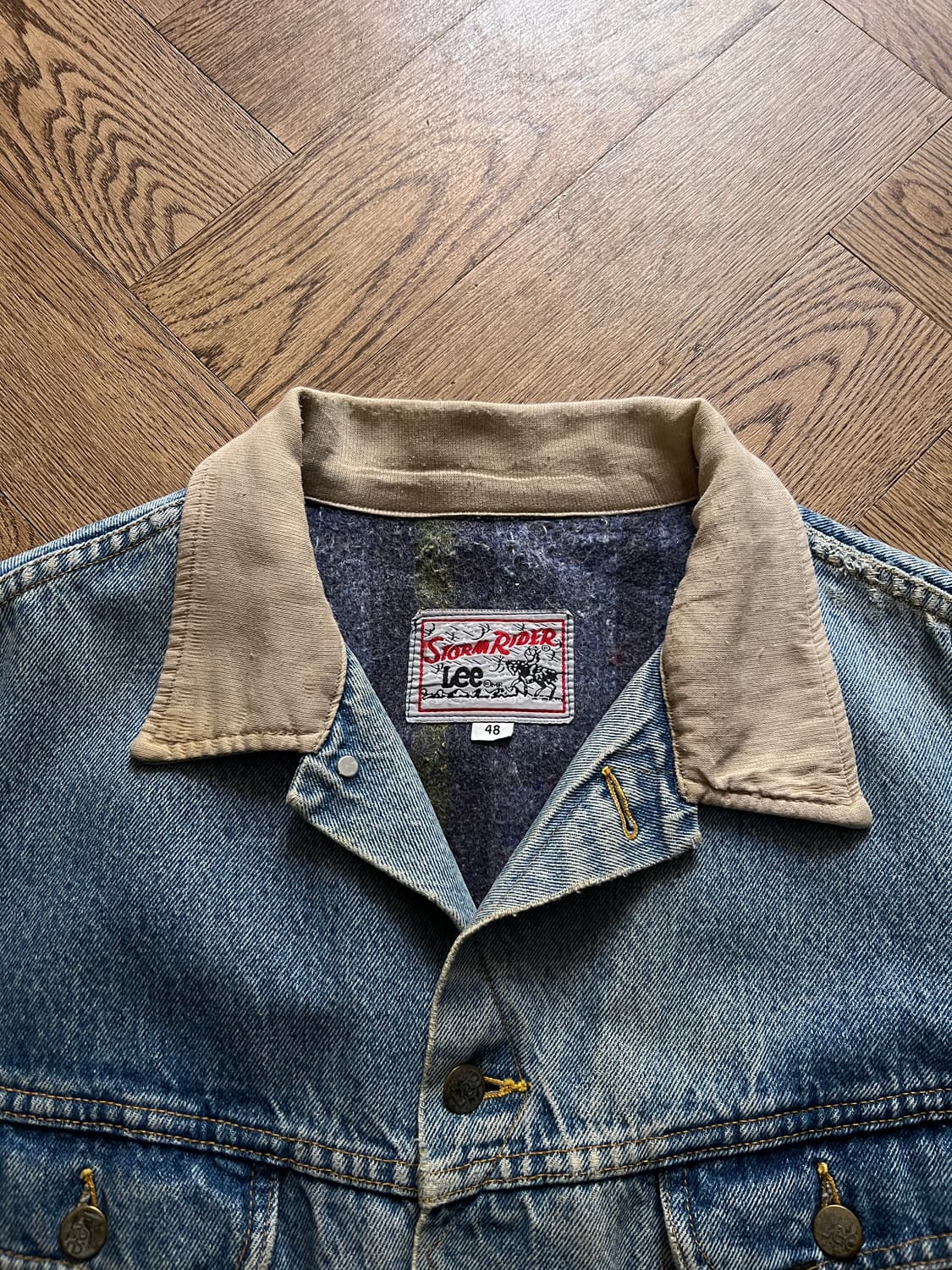 [2XL]90's Lee USA 스톰라이더 블랭킷 데님 트러커 자켓 R3 상품이미지2