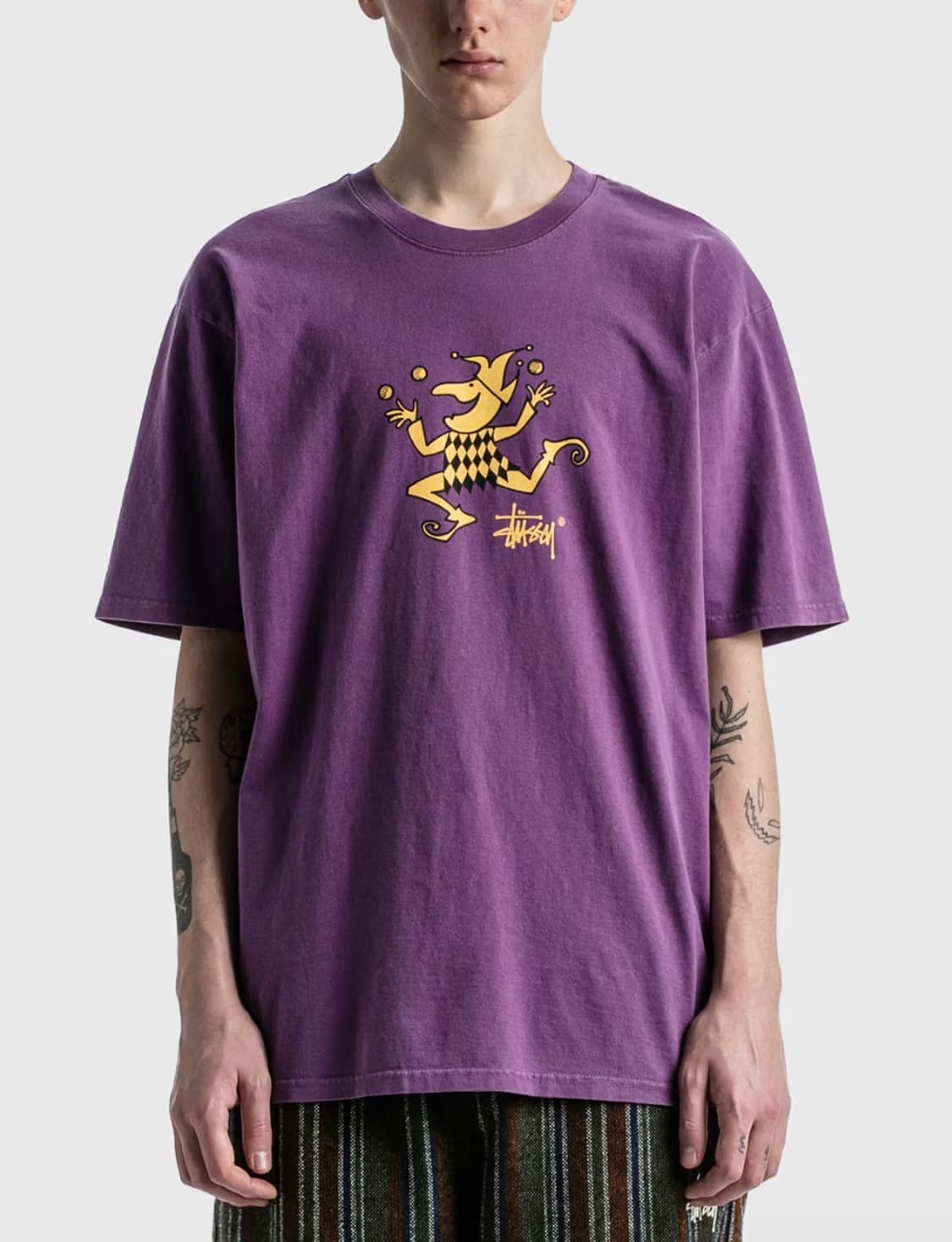 [L] Stussy 스투시 저글러 피그먼트 다이드 반팔 티셔츠 퍼플 상품이미지4