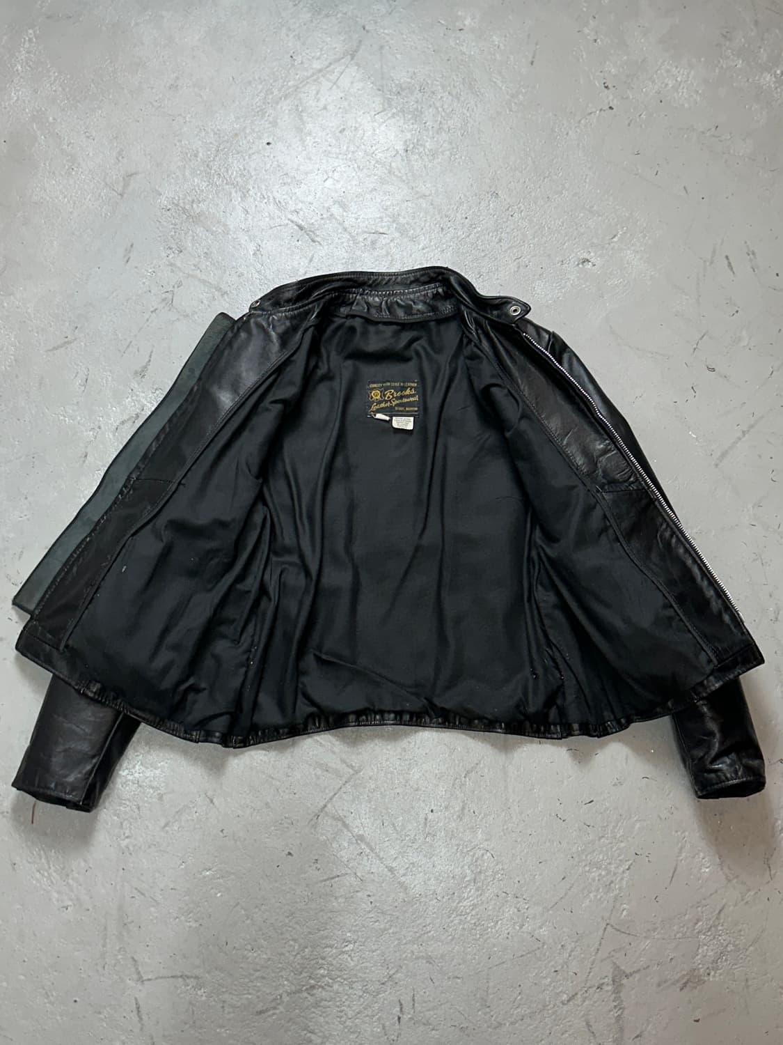 80's 브룩스 레더 카페레이서 자켓 빈티지 레더 자켓 상품이미지7