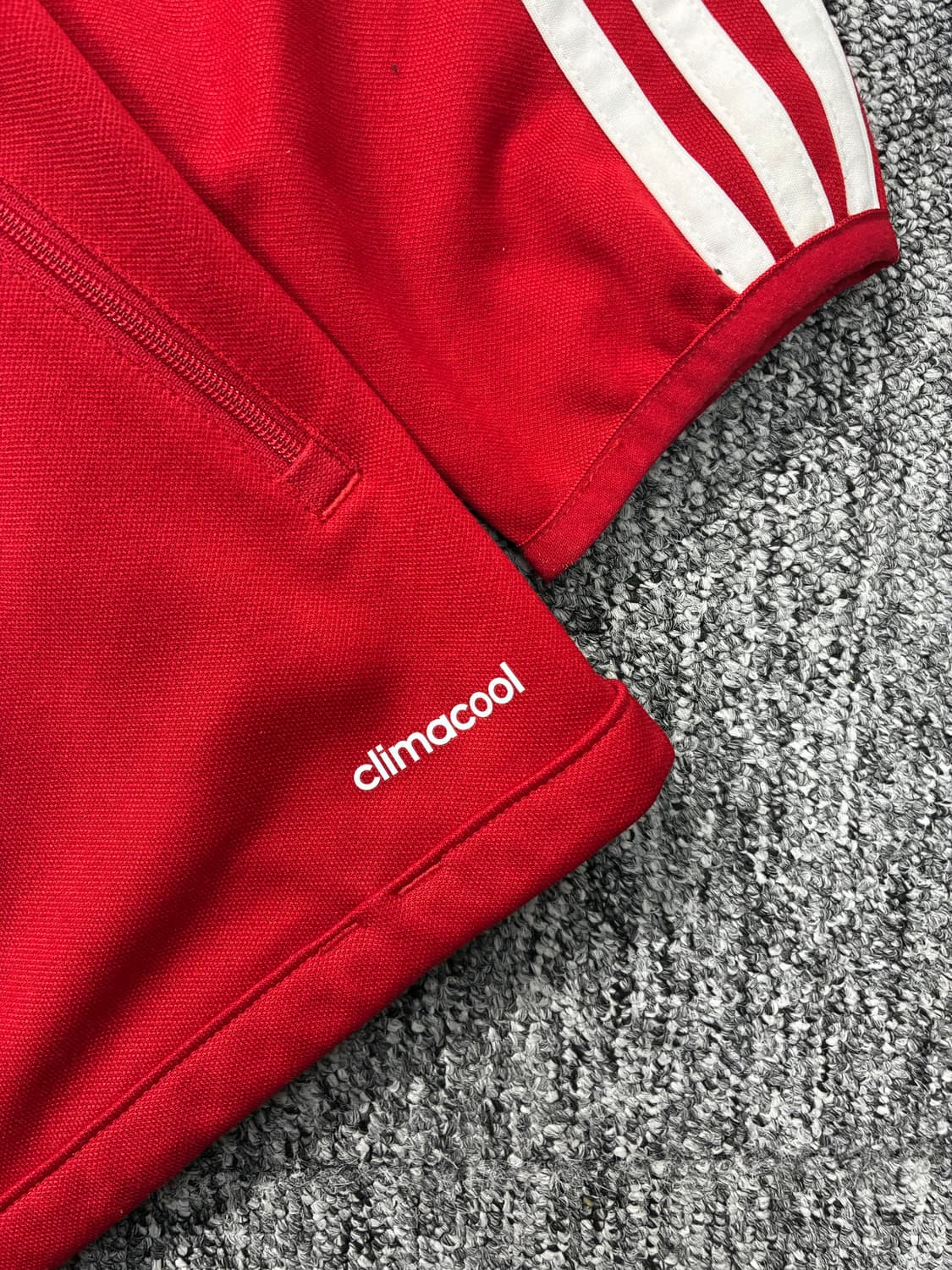 아디다스 레드 삼선 트랙탑 져지 M 상품이미지9