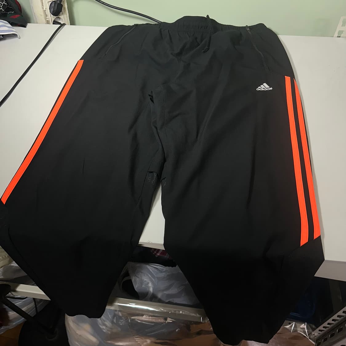 L-XL 아디다스 블랙 CLIMACOOL 폴리 트레이닝 바막팬츠 상품이미지3