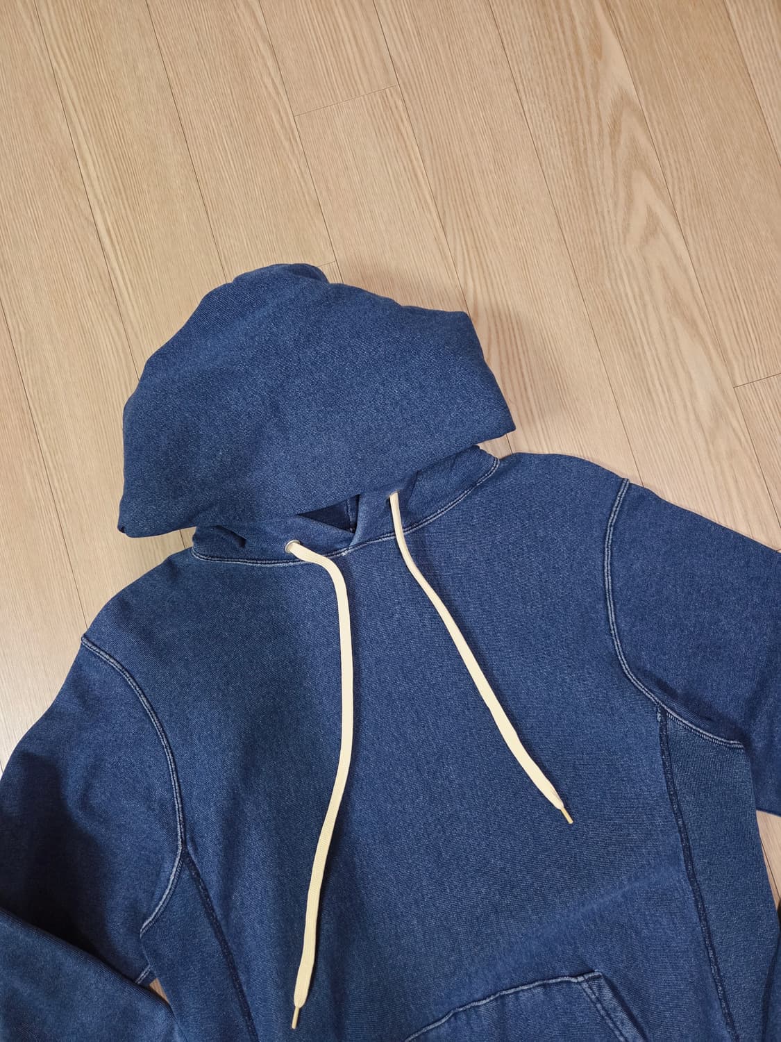 챔피온 리버스 위브 인디고 후드 티셔츠 상품이미지4