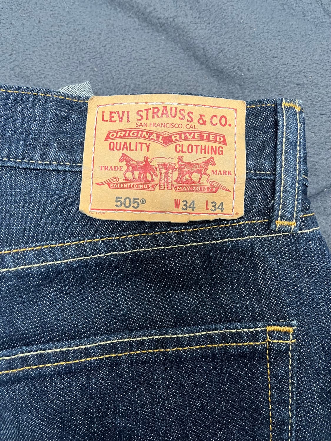 [34] 리바이스 505 블랭크탭 셀비지 생지 데님 팬츠 청바지 상품이미지3