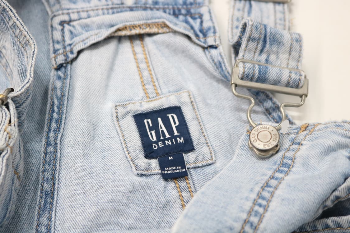 GAP 갭 빈티지 라이트 블루 데님 오버롤 (M) 상품이미지5