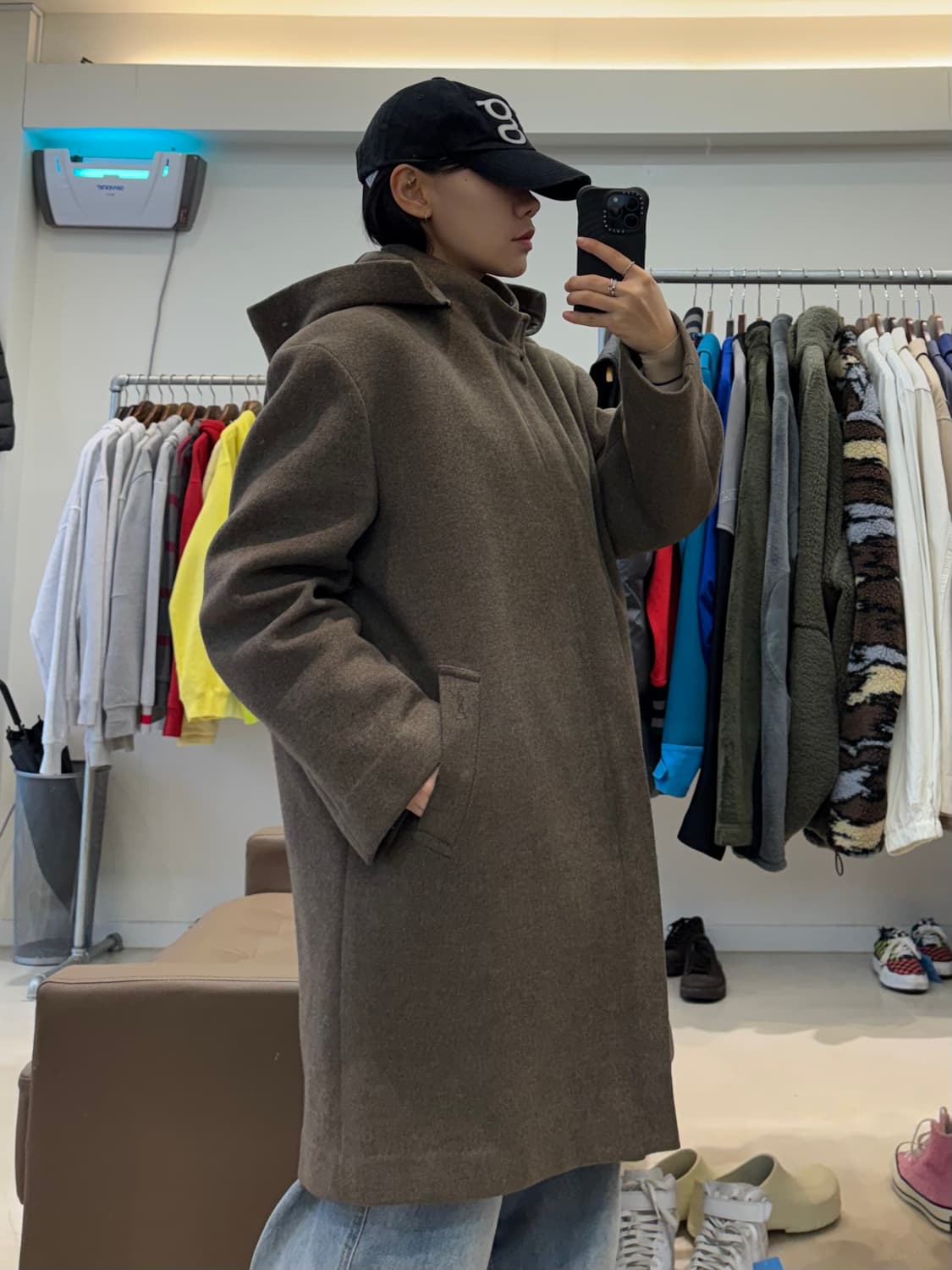 입생로랑 캐시미어 후디드 코트 상품이미지7