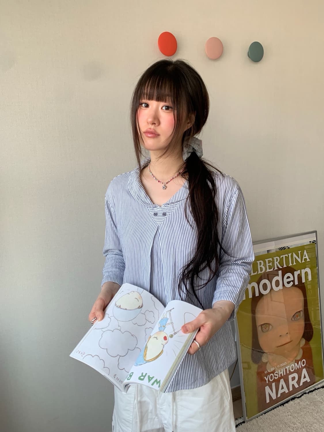 blue.. tunic blouse 상품이미지3