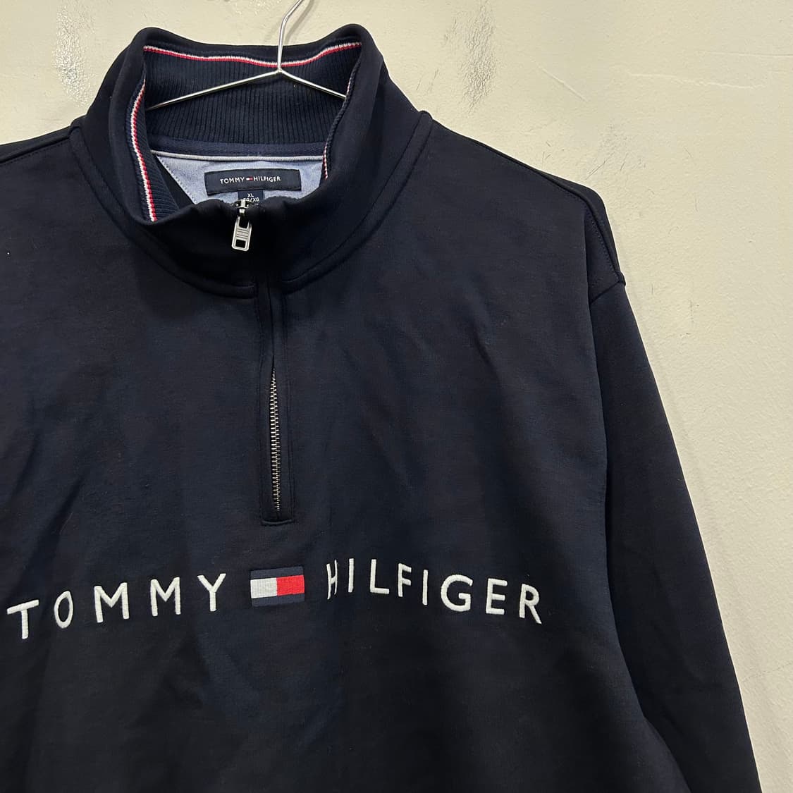 타미힐피거 올드스쿨 오버핏 코튼 아노락 맨투맨 상품이미지1