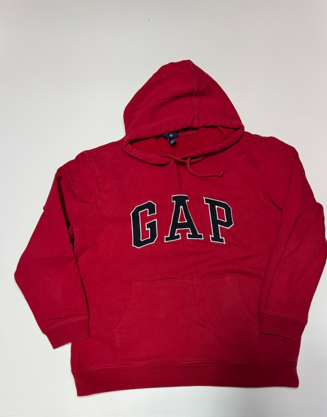 GAP 갭 빅 스펠로고 기모 후드티 L 레드 상품이미지1