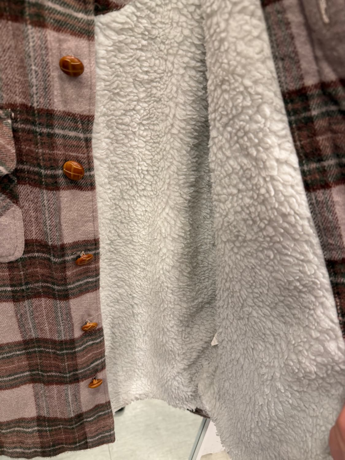 Vtg 빈티지 쉐르파 체크 셔츠 자켓 상품이미지5