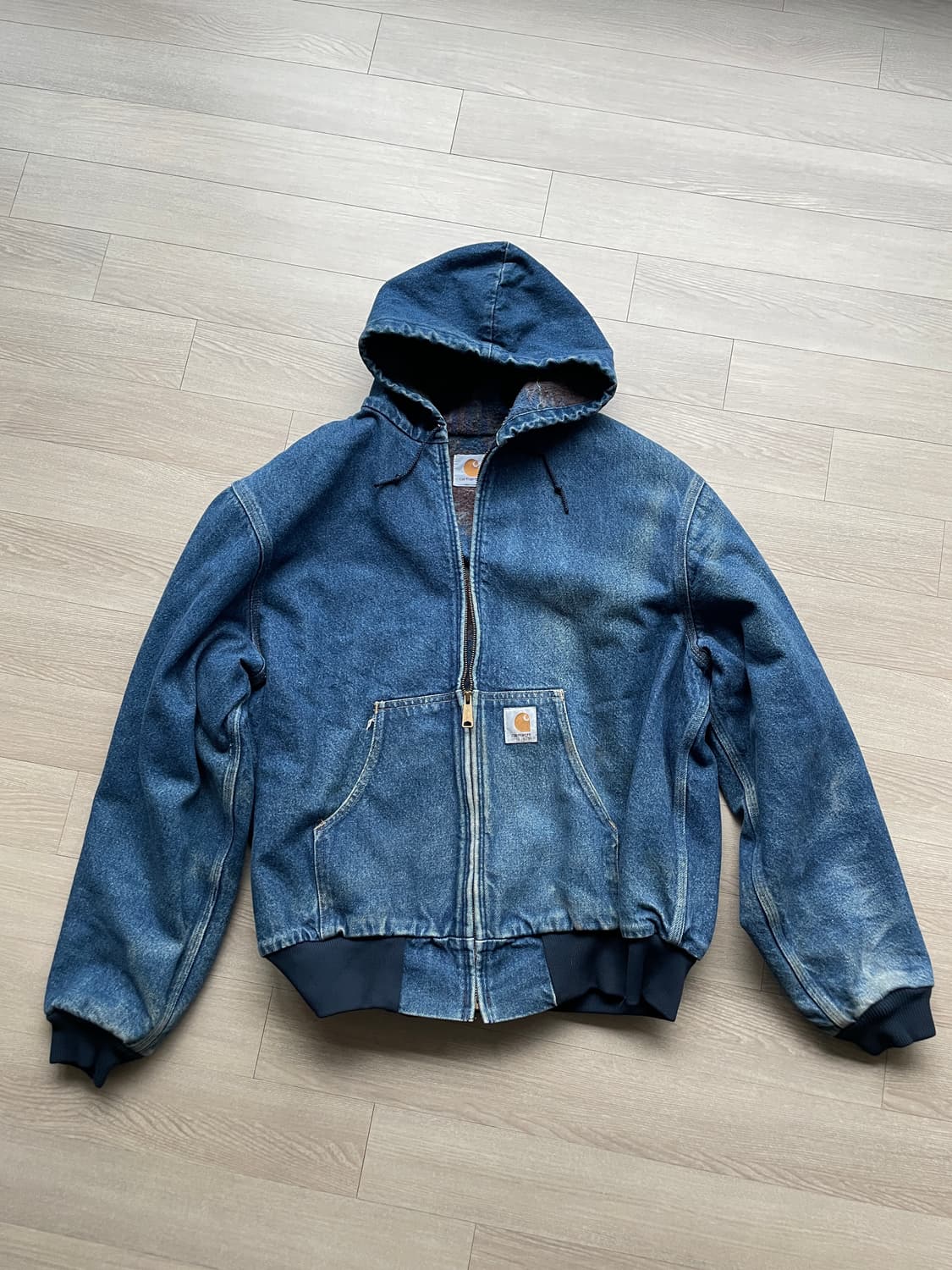 90s 칼하트 아즈텍 액티브 JB848 데님 자켓 carhartt 상품이미지8