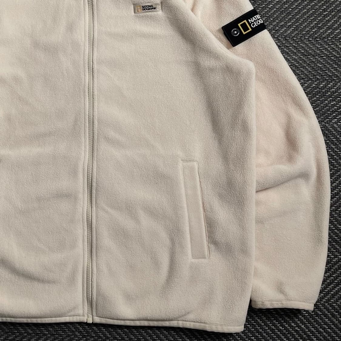 네셔널지오그래픽 와펜 플리스 집업 자켓 아이보리 y 4146 상품이미지3