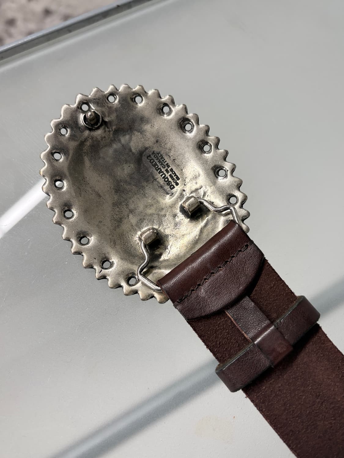 디스퀘어드2 콘초 스터드 레더 벨트 상품이미지4