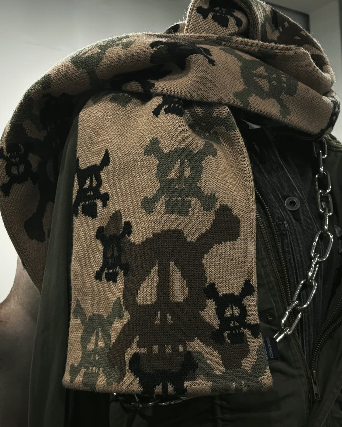 스투시 카모플라쥬 스컬 패턴 머플러 상품이미지5