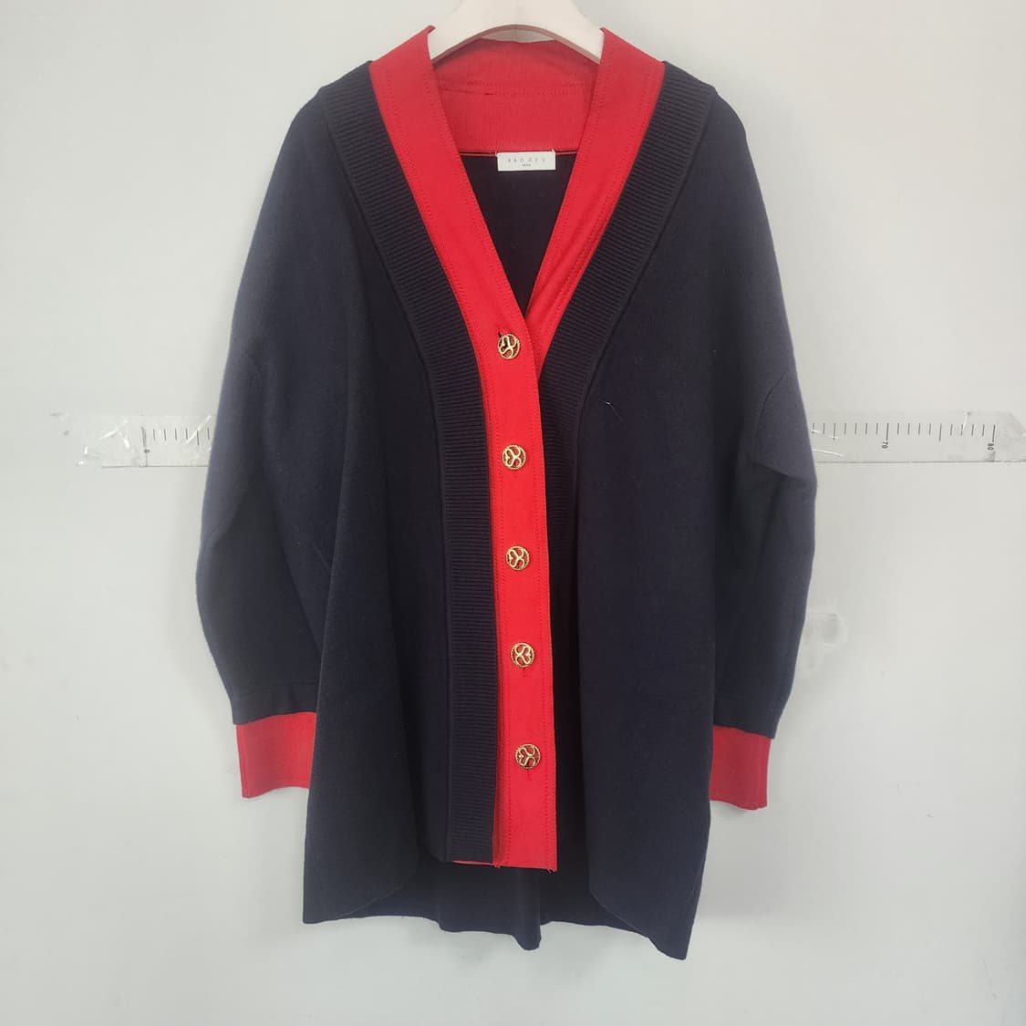산드로 네이비/레드 가디건 상품이미지1