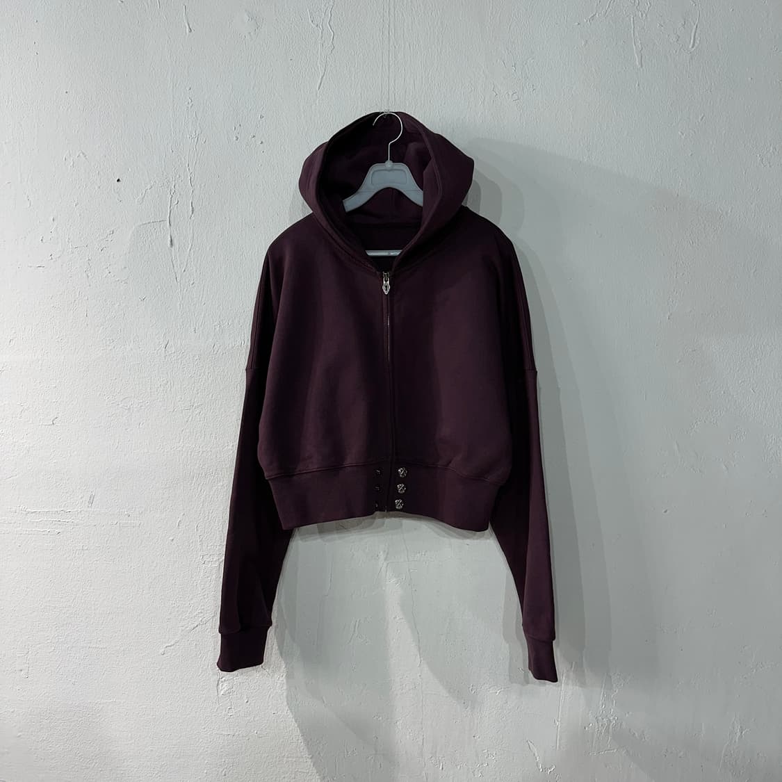 LEEY 건프린트 크롭 후드집업 FREE 상품이미지2