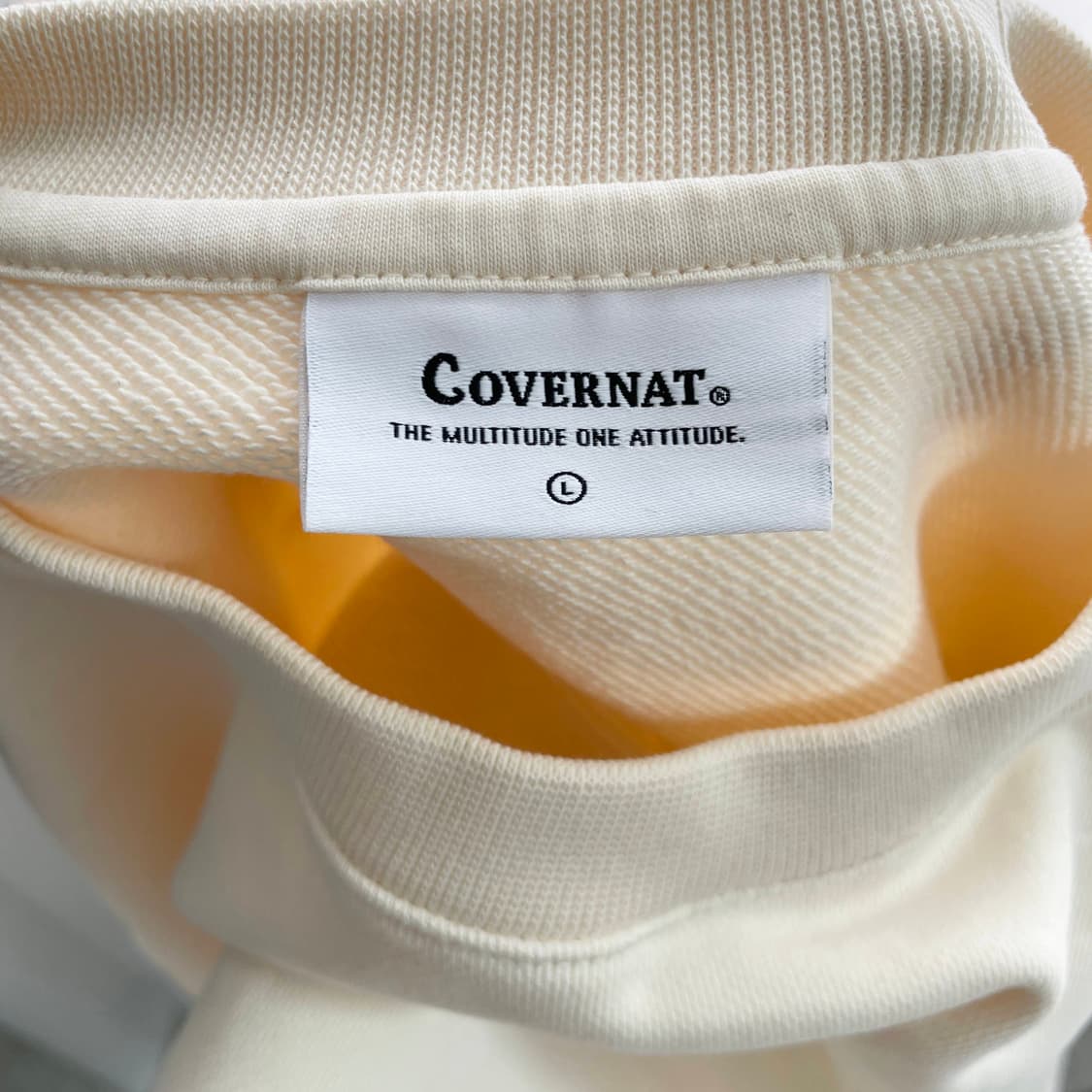 B1 커버낫 어센틱 로고 맨투맨 아이보리 L사이즈 상품이미지5