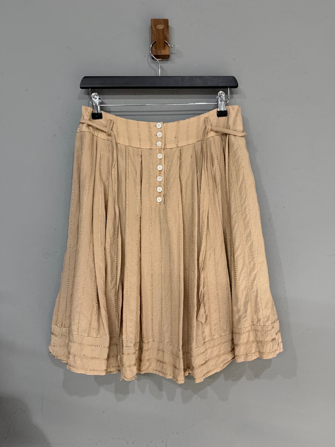 button-up stitch line detail pleats sk 상품이미지5