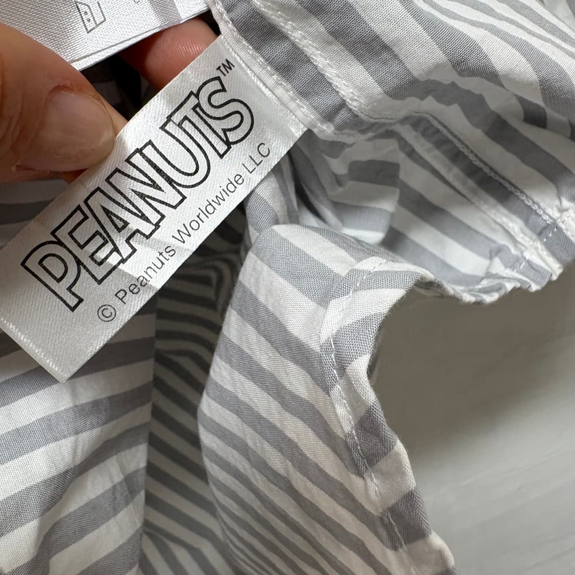 Graniph peanuts 스누피 자수 스트라이프 셔츠 M JPN 상품이미지5