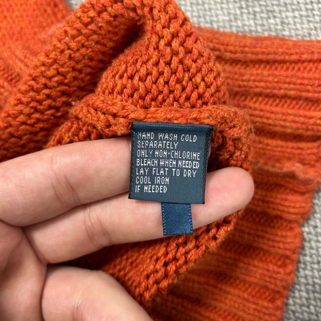 폴로 빈티지 코튼 오렌지 니트(S) 상품이미지3