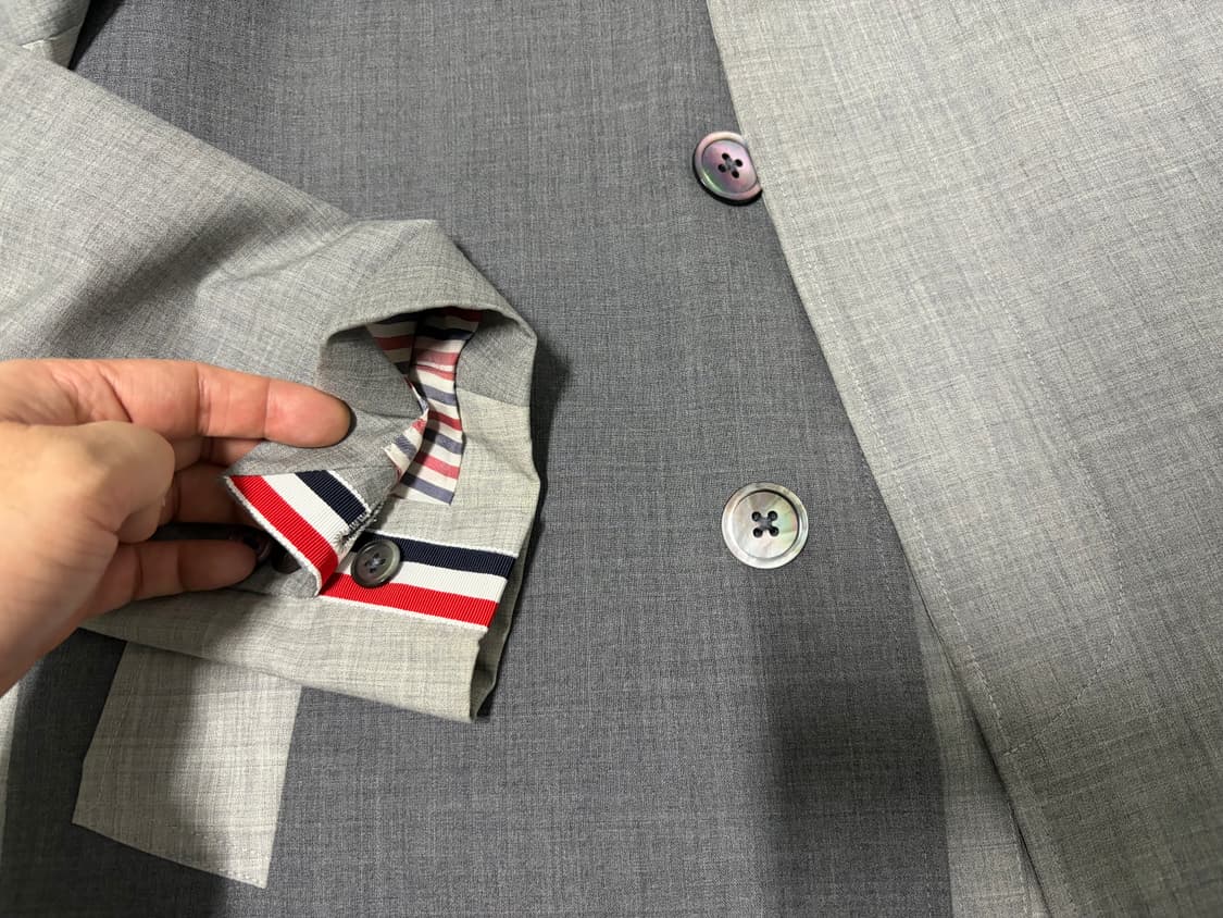 톰브라운 울120수 그레이 펀믹스 코트 1사이즈 상품이미지4