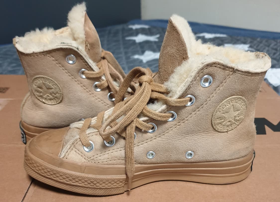 (한정판) 컨버스 트라이패널 셔링 양털 척70 하이 스니커즈 (220) 상품이미지1