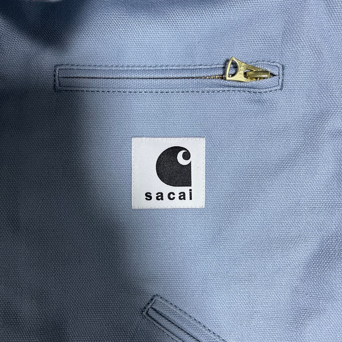 [1]사카이 칼하트 크롭 MA-1 마원 봄버 자켓 라이트 블루 상품이미지4