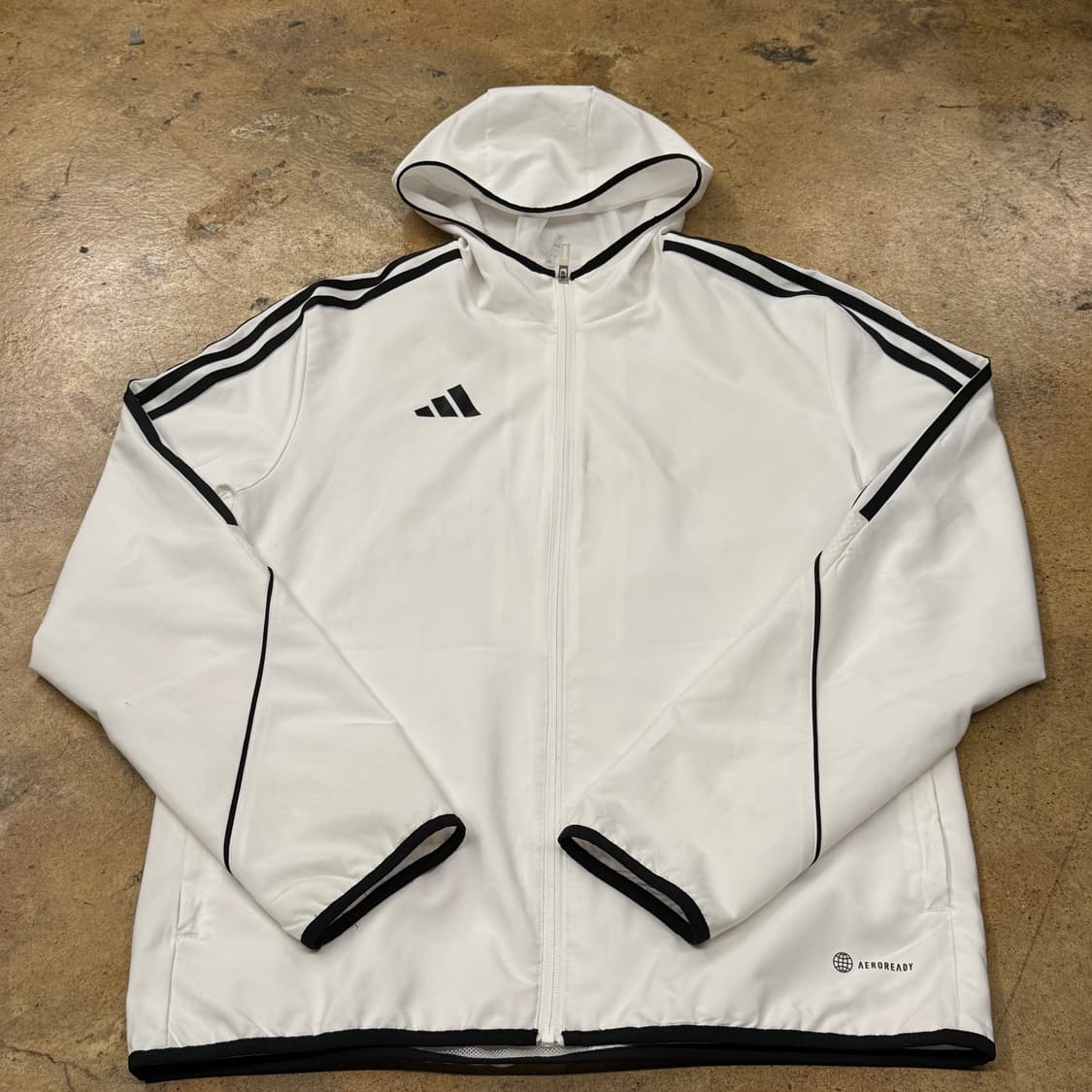 [정품/M] 아디다스 삼선 화이트 후드 집업 b19 상품이미지2
