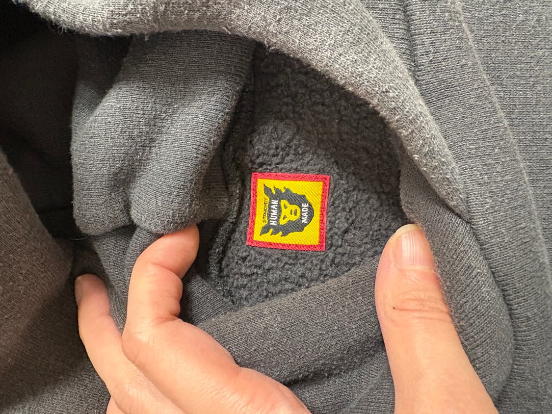 휴먼메이드 하트 로고 후드티 차콜 XL사이즈 상품이미지5