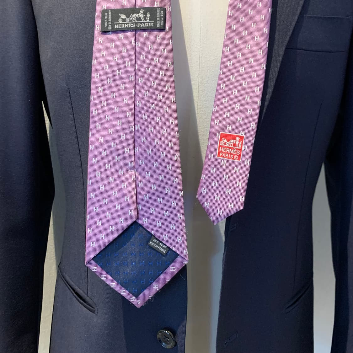 에르메스(HERMES) H로고 모노그램넥타이 명품 프랑스 100실크 상품이미지3
