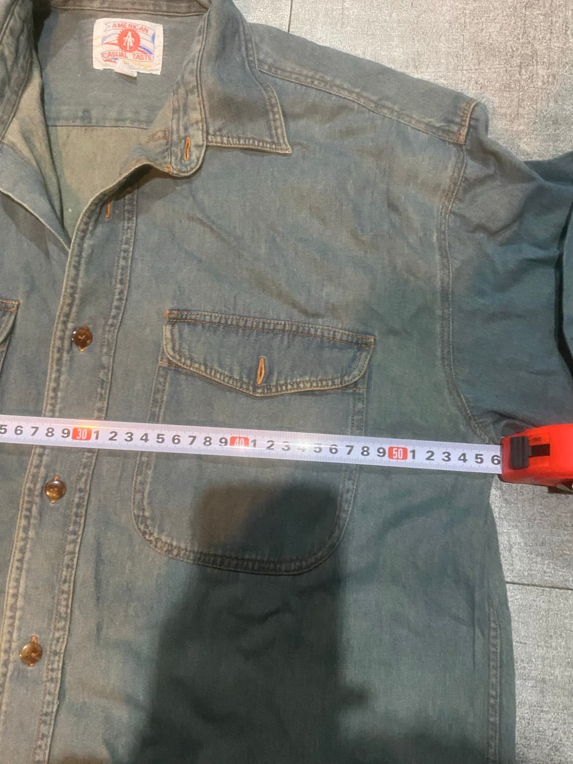 일본빈티지 Casualtaste 올드스쿨스트릿 핀터깔y2k 데님셔츠자켓 상품이미지3