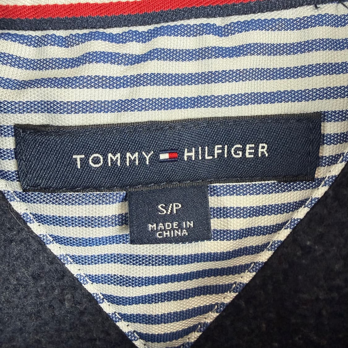 (무료배송)S) 타미힐피거 빅로고 맨투맨 네이비 상품이미지3