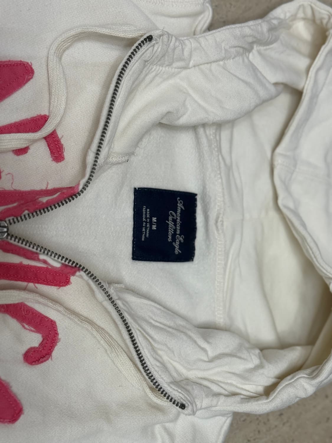 아메리칸이글 후드집업 화이트핑크 상품이미지3