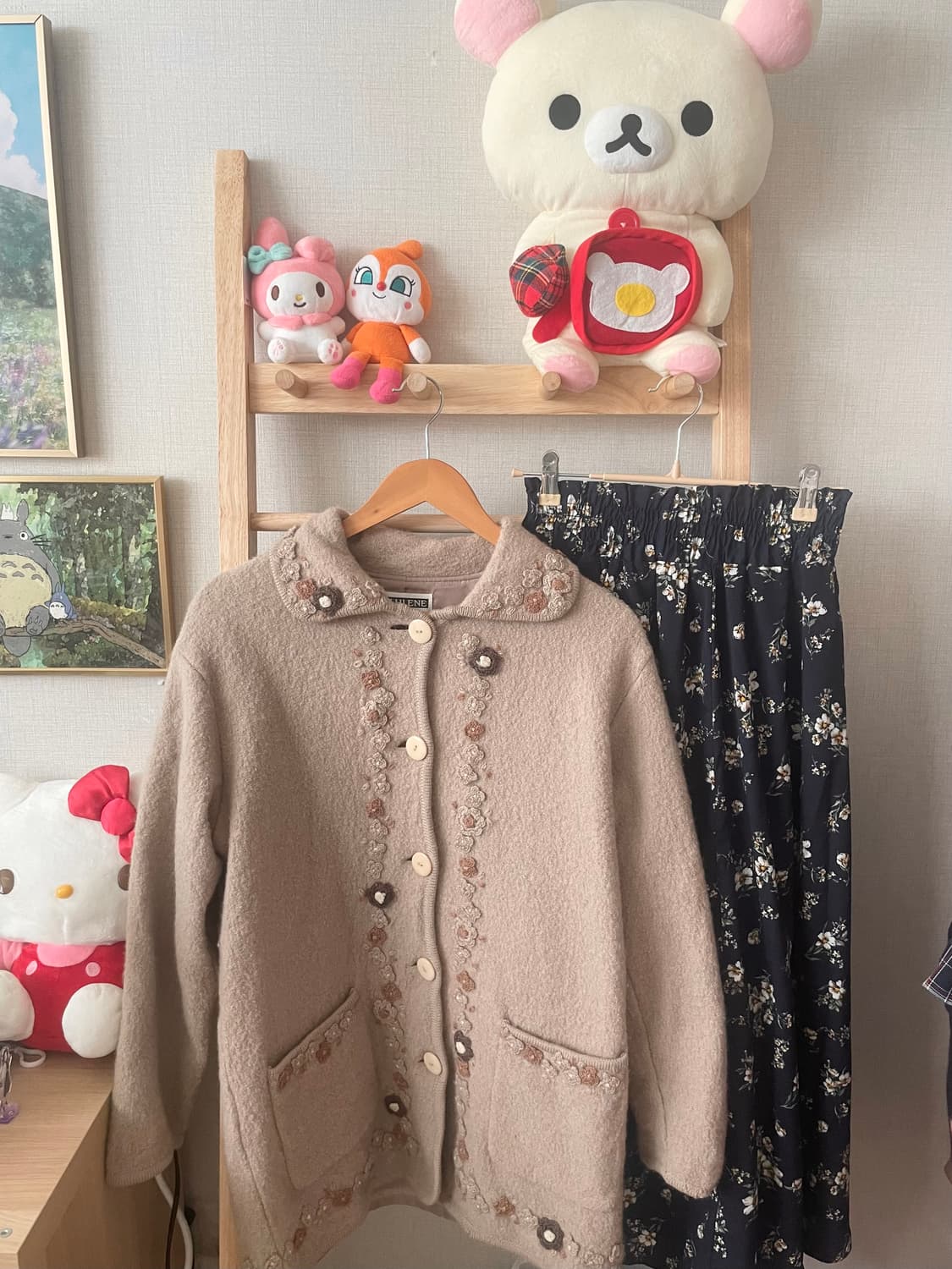 모리걸 빈티지 플라워 자켓 set 🌸🤎🧡 상품이미지1